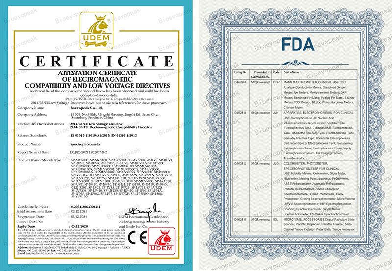 Spectrophotometer-Certification